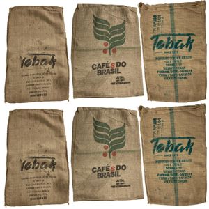 کیسه گونی نخی مدل قهوه برزیلی بسته 6 عددی