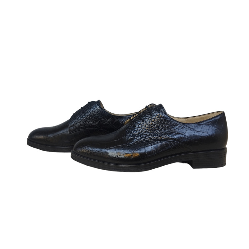 کفش زنانه مدل کوکو بندار چرم طبیعی کد 05 رنگ مشکی