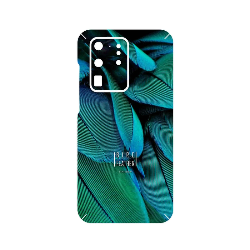 برچسب پوششی ماهوت مدل Green Feather مناسب برای گوشی موبایل سامسونگ Galaxy S20 Ultra