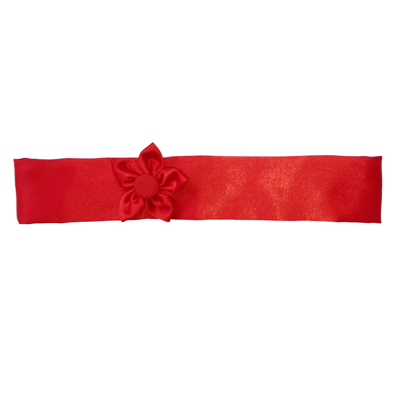 هدبند دخترانه مدل ساتن طرح گل کد120