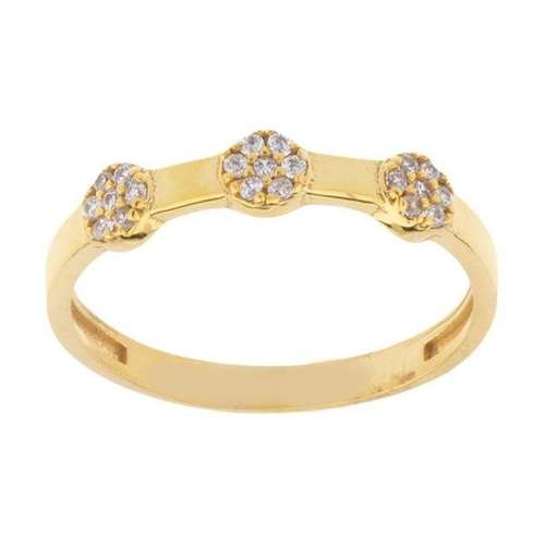   انگشتر طلا 18 عیار زنانه قیراط طرح فلاور کد GH5623
