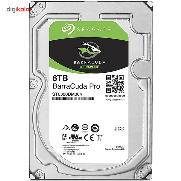 هارددیسک اینترنال سیگیت مدل BarraCuda ST6000DM004 ظرفیت 6 ترابایت