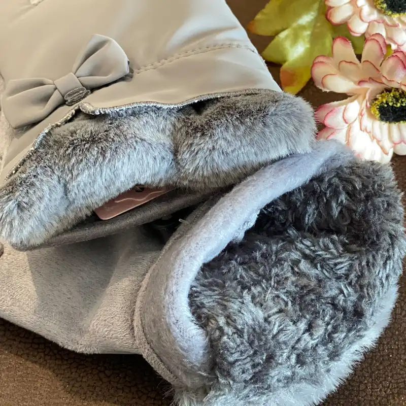 دستکش زنانه مدل پاپیون کد 00520 رنگ طوسی