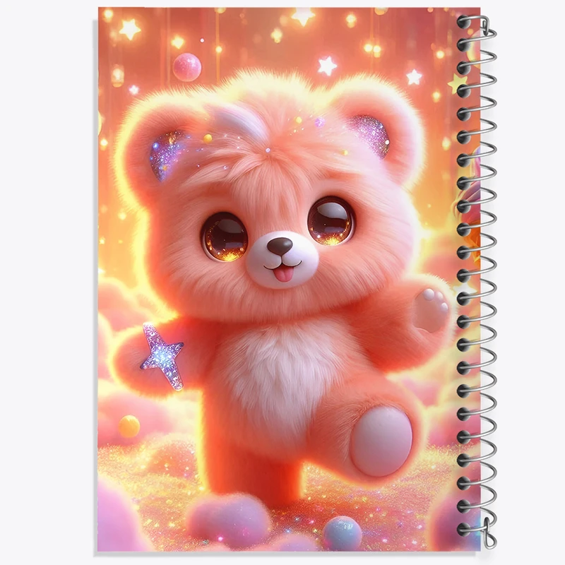 دفتر ژورنال نویسی 50 برگ خندالو مدل نقطه ای طرح خرس کیوت کد F5458