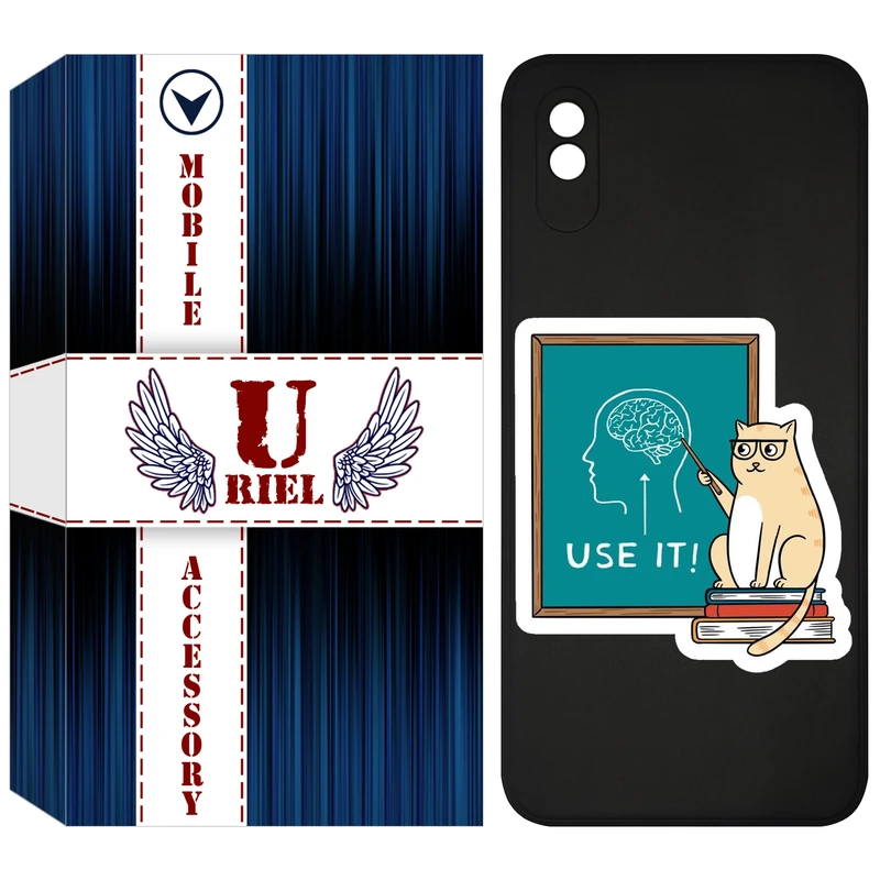 کاور یوریل مدل KSH کد 95 طرح گربه عاقل مناسب برای گوشی موبایل شیائومی Redmi 9A / 9AT