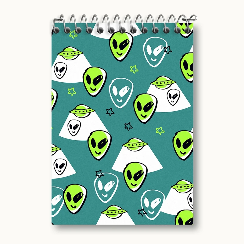 دفتر یادداشت 50 برگ خندالو مدل آدم فضایی کد N926