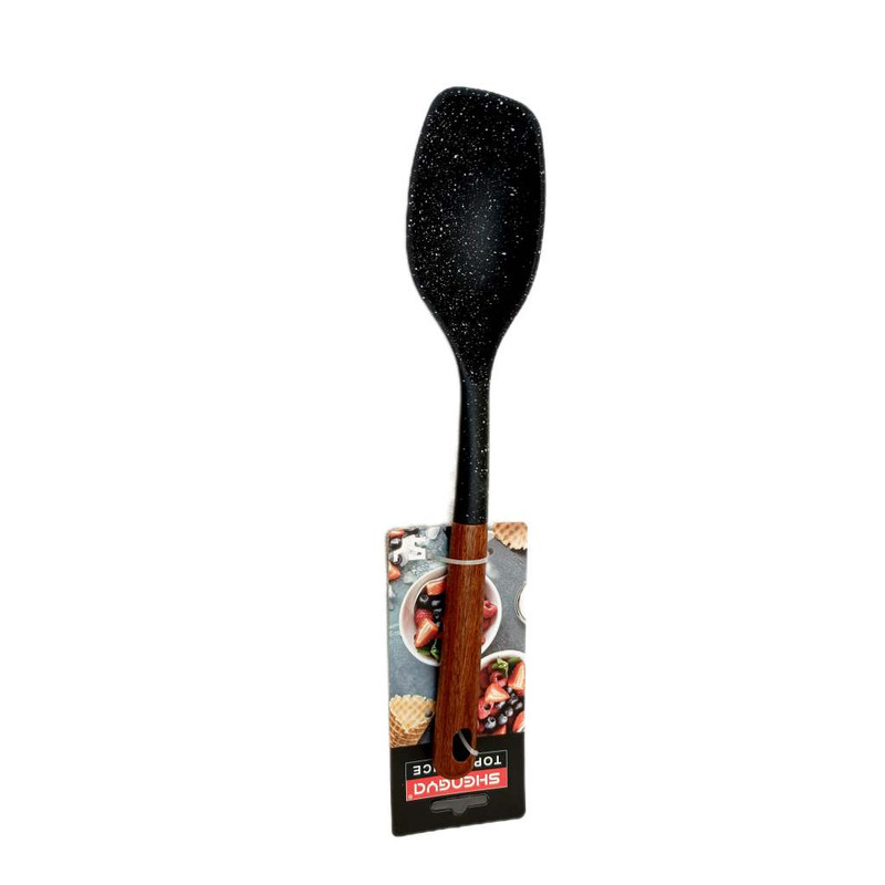 قاشق شنگیا مدل سیلیکونی دسته بامبو کد P42100