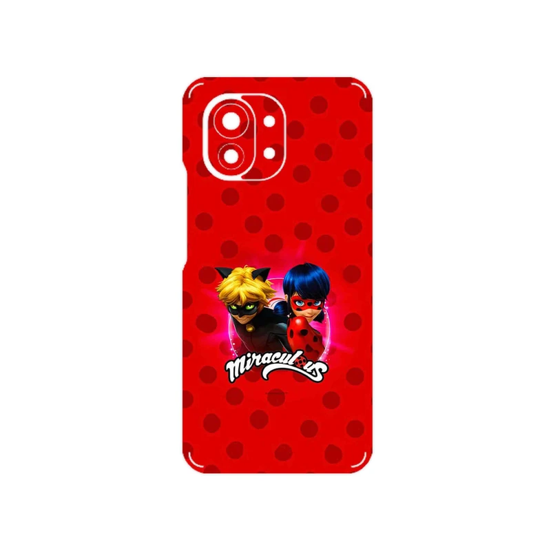 برچسب پوششی ماهوت مدل Ladybug and Cat Noir مناسب برای گوشی موبایل شیائومی Mi 11 5G