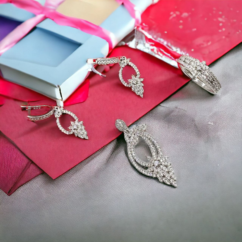 نیم ست نقره زنانه مدل 0127