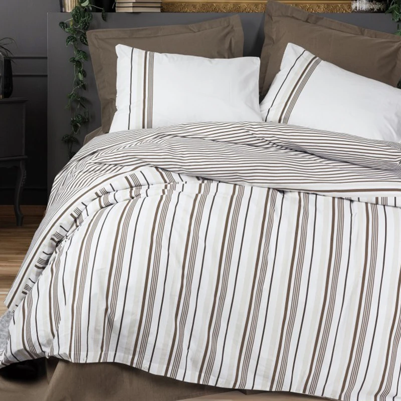 سرویس روتختی کاتن باکس مدل Nobil Swell Kahve تک نفره 3 تکه