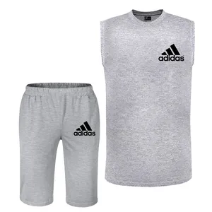 ست تاپ و شلوارک مردانه مدل  B1 رنگ طوسی