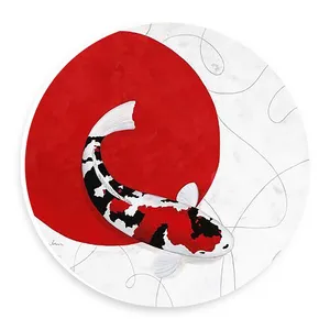   دیوارکوب طرح  نقاشی ژاپنی ماهی مدل wtb841