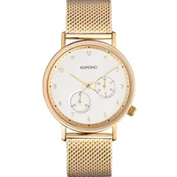 ساعت مچی عقربه ای کومونو مدل Walther Gold Mesh