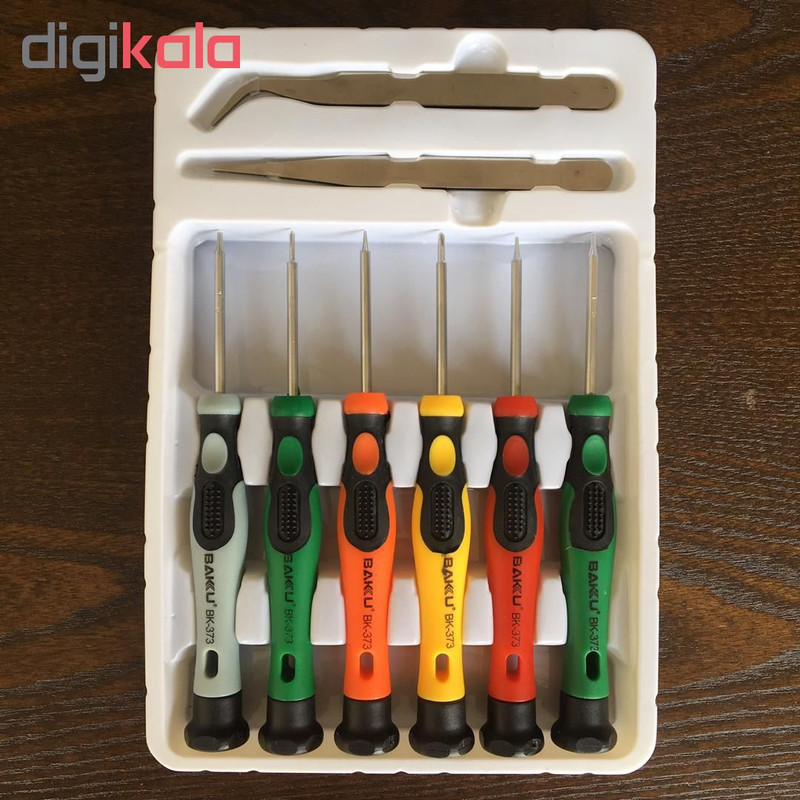 مجموعه 6 عددی پیچ گوشتی باکو مدل BK-8700 به همراه پنس
