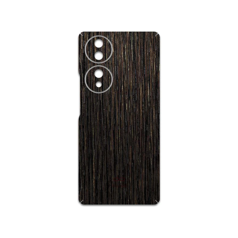 برچسب پوششی ماهوت مدل Dark-Gold-Stripes-Wood مناسب برای گوشی موبایل آنر 70