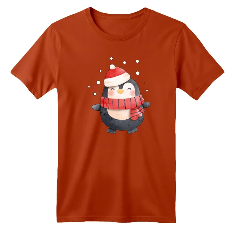 تی شرت آستین کوتاه بچگانه مدل پنگوئن کد ۹