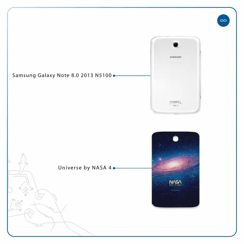 برچسب پوششی ماهوت مدل Universe-by-NASA-4 مناسب برای تبلت سامسونگ Galaxy Note 8.0 2013 N5100