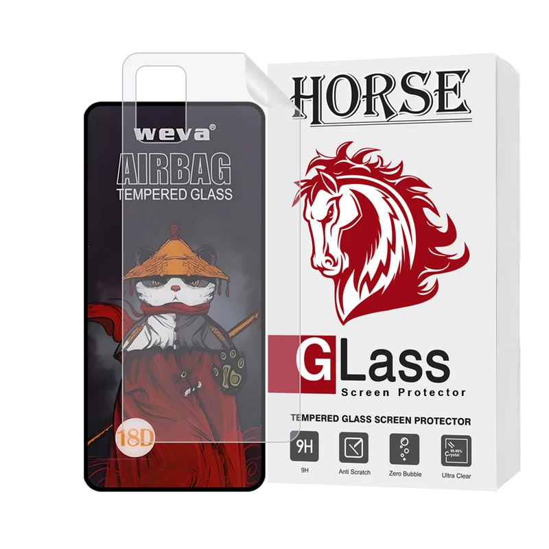 محافظ صفحه نمایش هورس مدل AIRNABKHO مناسب برای گوشی موبایل سامسونگ Galaxy A51 4G / Galaxy A51 5G / Galaxy M31s به همراه محافظ پشت گوشی هیدروژل 