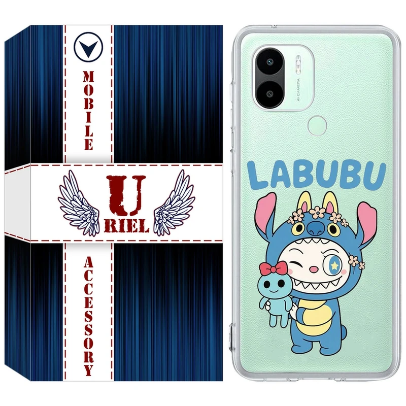 کاور یوریل قاب مدل Clear کد 112 طرح لبوبو Labubu مناسب برای گوشی موبایل شیائومی Redmi A1 Plus / A2 Plus