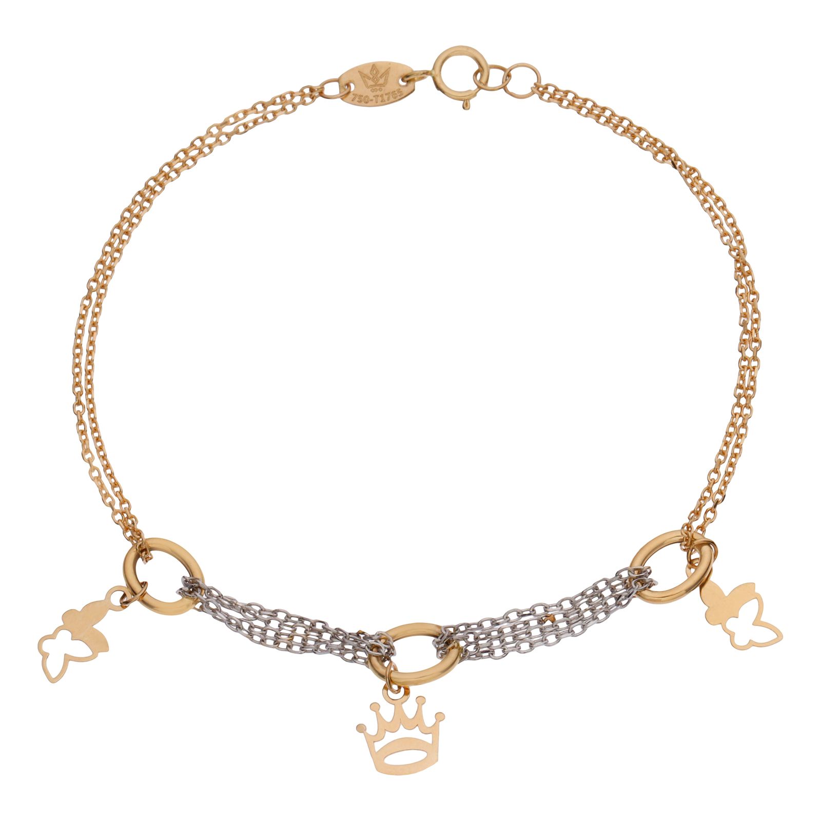دستبند طلا 18 عیار زنانه مایا ماهک مدل MB1683 -  - 1