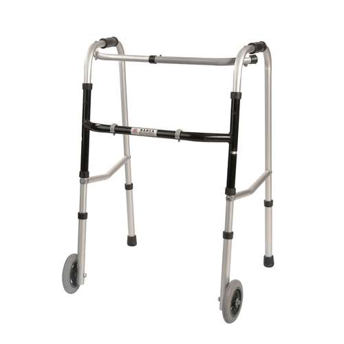 واکر چرخدار تاشو برسا مدل آلومینیوم کد 7739