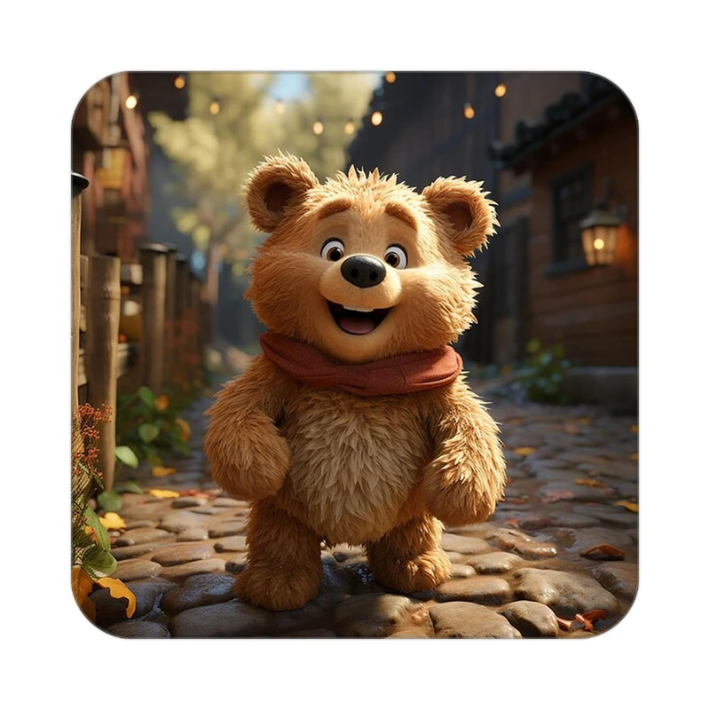 زیر لیوانی کاکتی طرح حیوانات کارتونی مدل mp27575