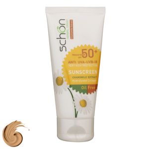 کرم ضدآفتاب رنگی فاقد چربی شون با رنگ طبیعی + SPF50