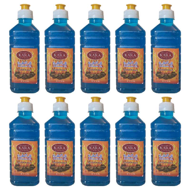 ژل آتش زا کارا مدل 01 حجم 350 میلی لیتر مجموعه 10 عددی