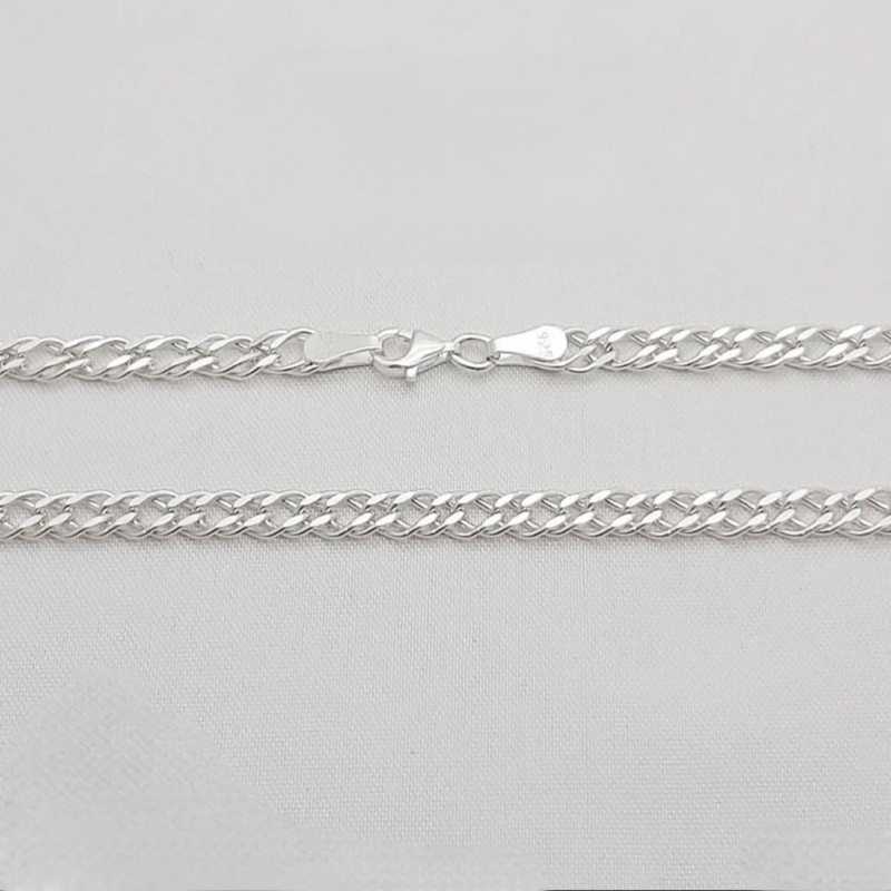 زنجیر نقره زنانه مدل دوبل کد roz7 زنجیر نقره زنانه مدل دوبل کد roz7