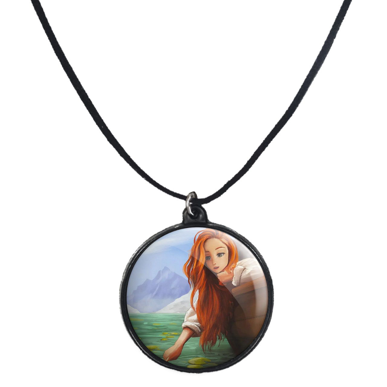 گردنبند پرمانه طرح دخترونه کد pmb.23397 مدل دو طرفه