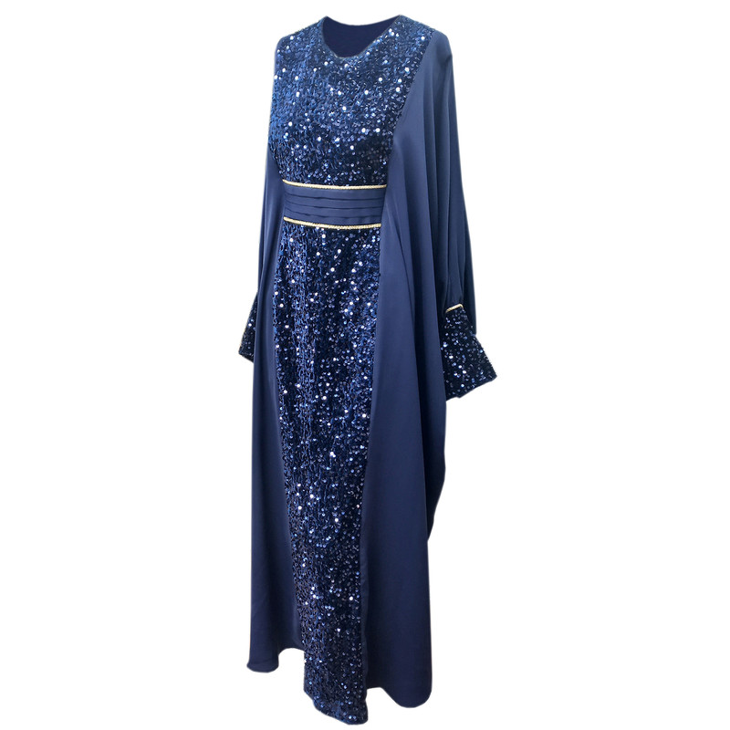 پیراهن یقه گرد زنانه مدل لبنانی پولکی RTZ6780