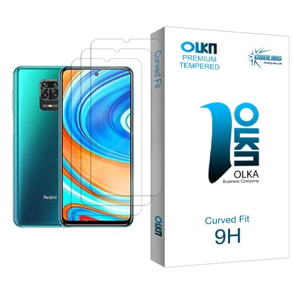 محافظ صفحه نمایش کولینگ مدل Olka Glass MIX003 مناسب برای گوشی موبایل شیائومی Redmi Note 9 Pro Max بسته سه عددی
