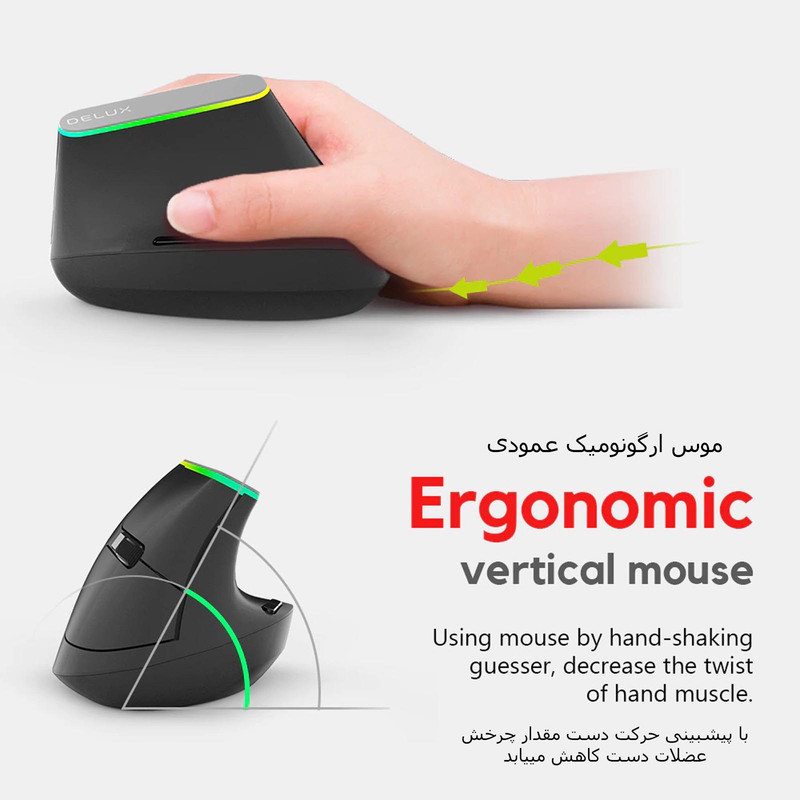 ماوس بی سیم مخصوص بازی دیلاکس مدل M618C 3