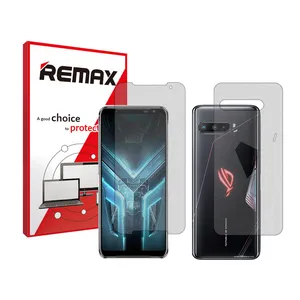 Remax Resistant model matte screen protector suitable for the Asus ROG Phone 3 mobile phone along with the back protector