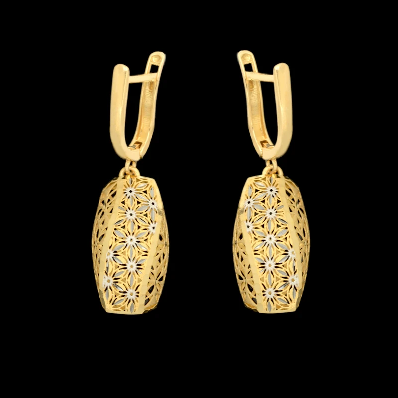 گوشواره طلا 18 عیار زنانه طلای مستجابی مدل آوا کد 2