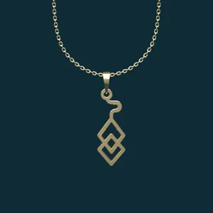 گردنبند طلا 18 عیار زنانه مدوپد مدل هندسی کد AA2-1-1283