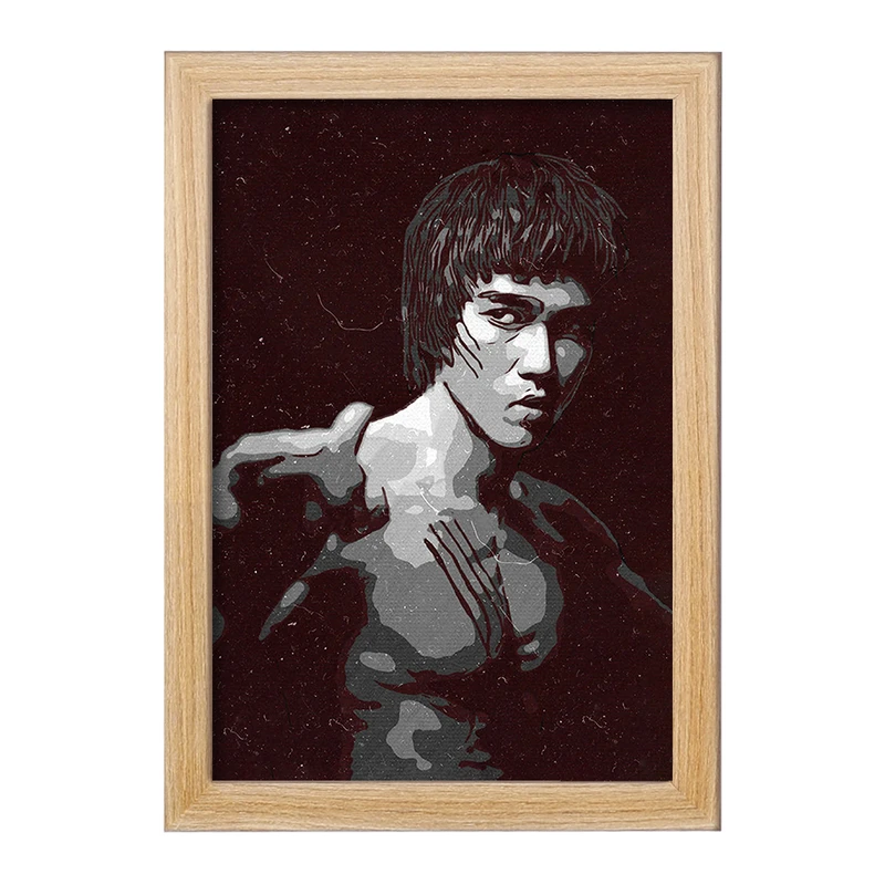 تابلو خندالو مدل بروس لی (Bruce Lee) کد F1789