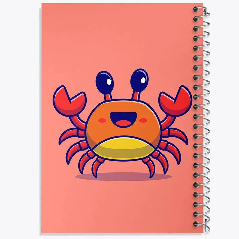 دفتر نقاشی 50 برگ خندالو مدل حیوانات بامزه خرچنگ کد 29737