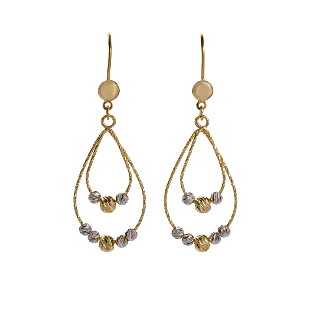 گوشواره طلا 18 عیار زنانه جواهری سون مدل 3369