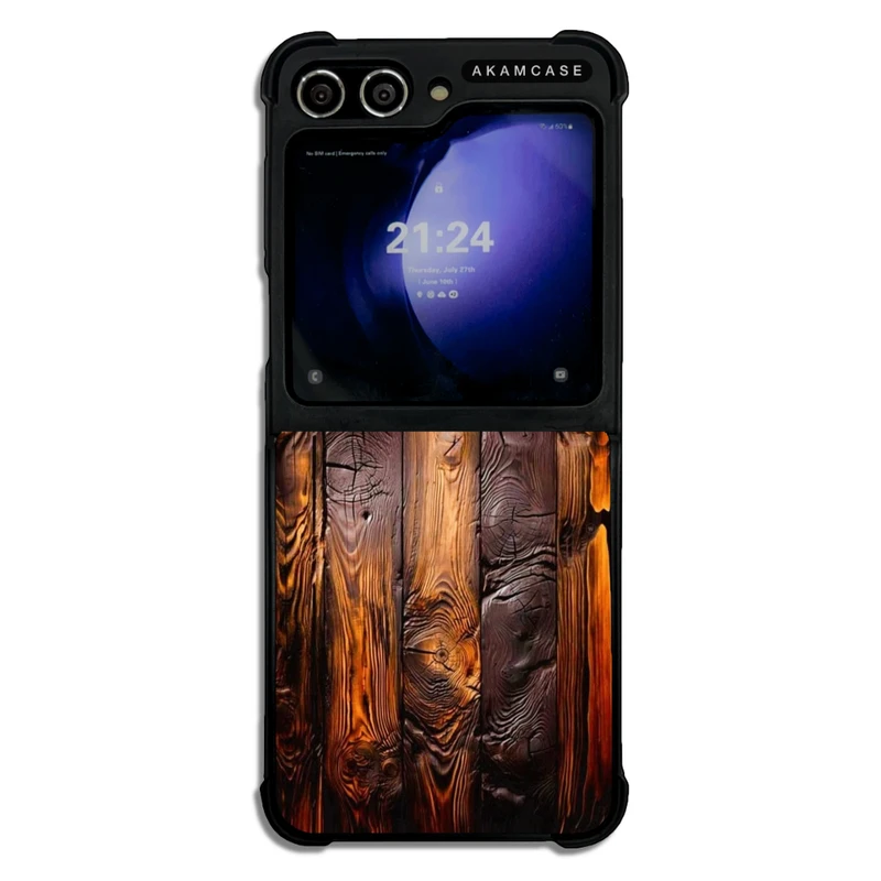 کاور آکام مدل AMC-WSGZFLIP5-WOOD-14 مناسب برای گوشی موبایل سامسونگ Galaxy Z Flip 5