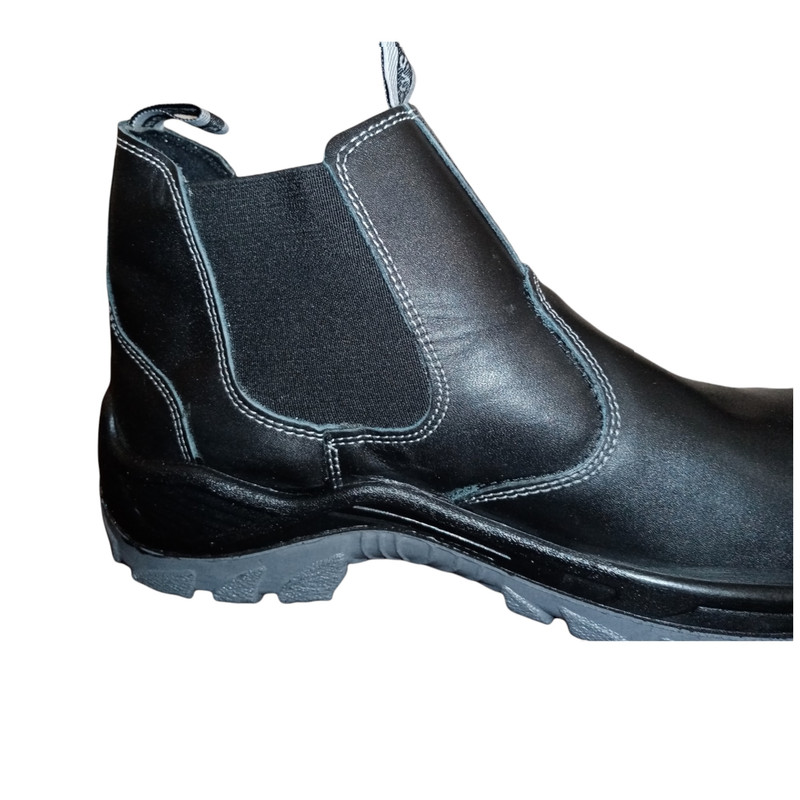 کفش ایمنی مدل چرم طبیعی گاوی بغل کشدار کد 09