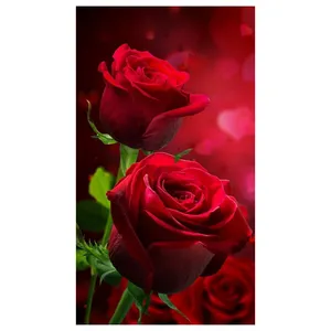 فرش پارچه‌ای مدل فرشینه طرح رز کد AR3059175