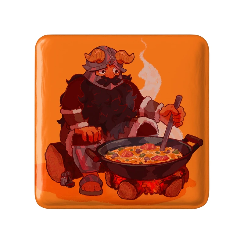 مگنت خندالو طرح سنشی انیمه خوشمزه در سیاه چال مدل مربعی کد 35950