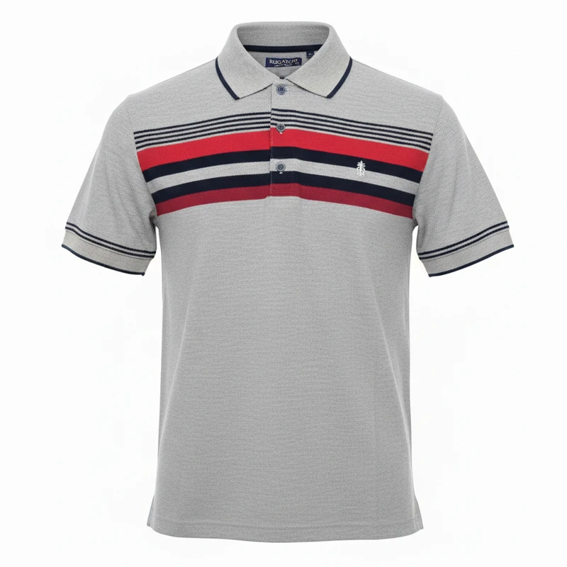 پولوشرت آستین کوتاه یقه برگردان مردانه روگاچی مدل رینگر کد 087