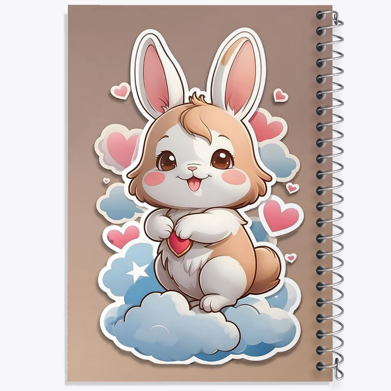 دفتر مشق 100 برگ خندالو طرح خرگوش کیوت کد N2108