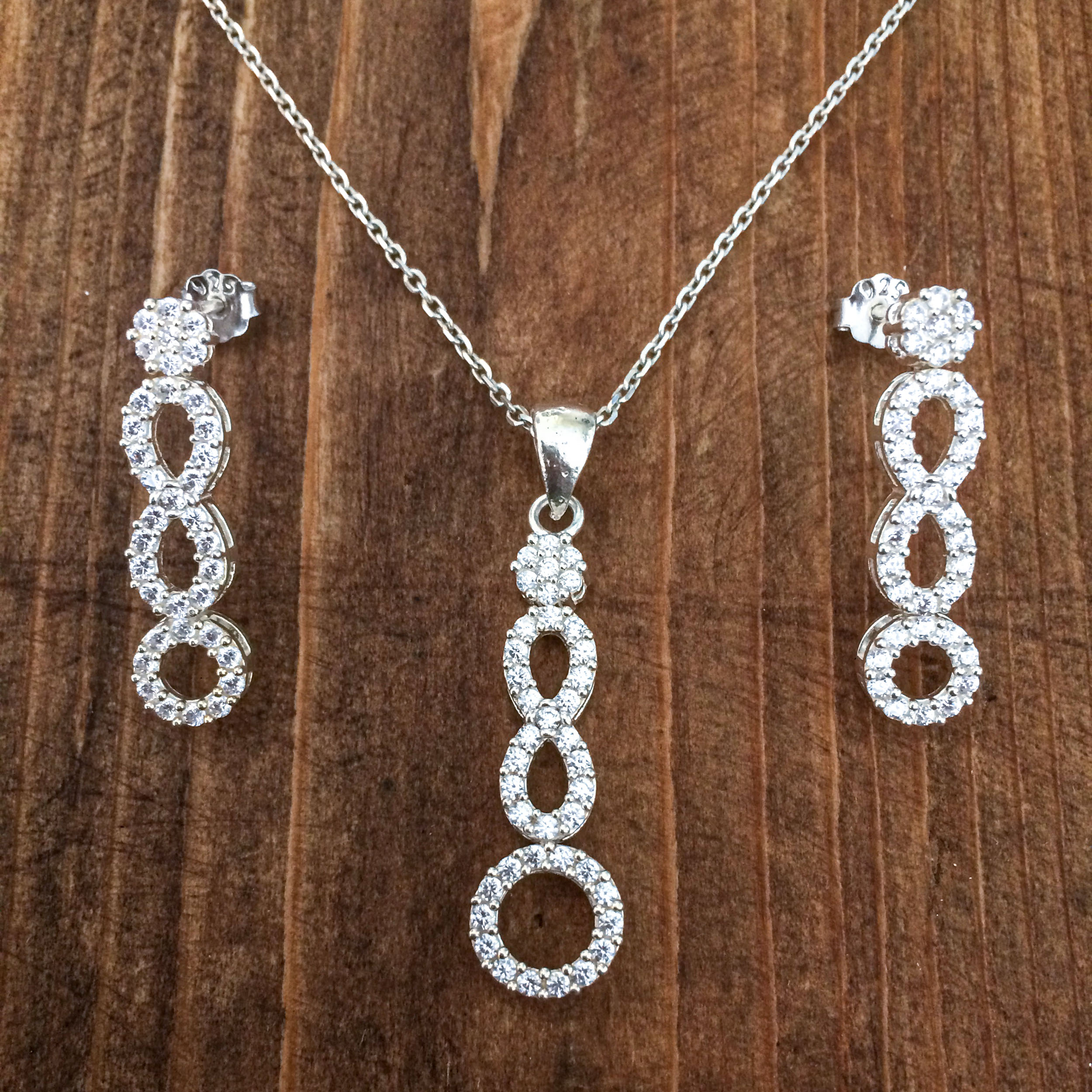 نیم ست نقره زنانه کد 2031