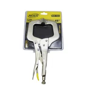 انبر قفلی ورق گیر نیدر مدل فک لقلقه ای کد YP-NDR-1502-280MM سایز 11 اینچ