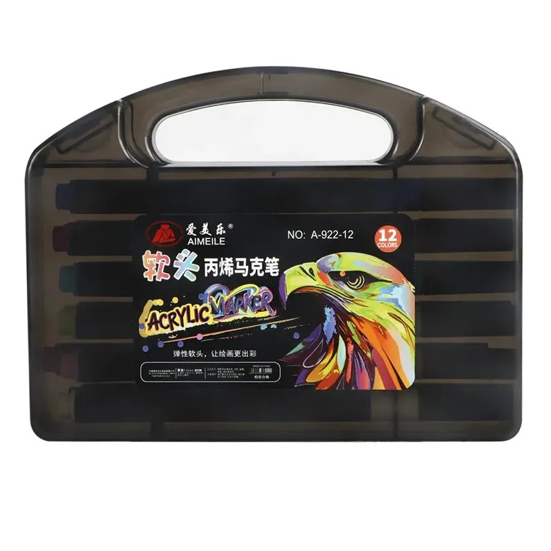 ماژیک رنگ آمیزی اکریلیک مدل A-922 مجموعه 12 عددی