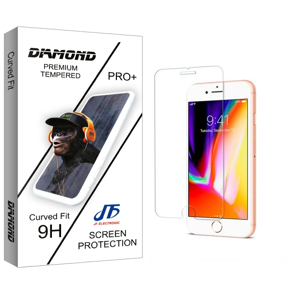 محافظ صفحه نمایش جی اف مدل Diamond glass مناسب برای گوشی موبایل اپل iPhone 8G