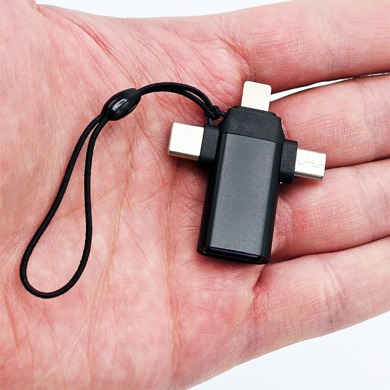 مبدل USB به USB-C/ MICROUSB/ لایتنینگ مدل OTG-Three بسته دو عددی